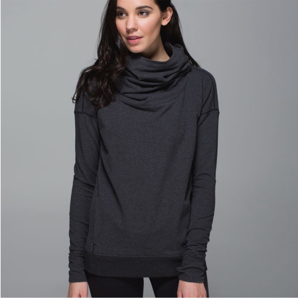 Lululemon Stress Less Turtleneck Cowl Sweatshirt with Kangaroo Pouch pocket 8
